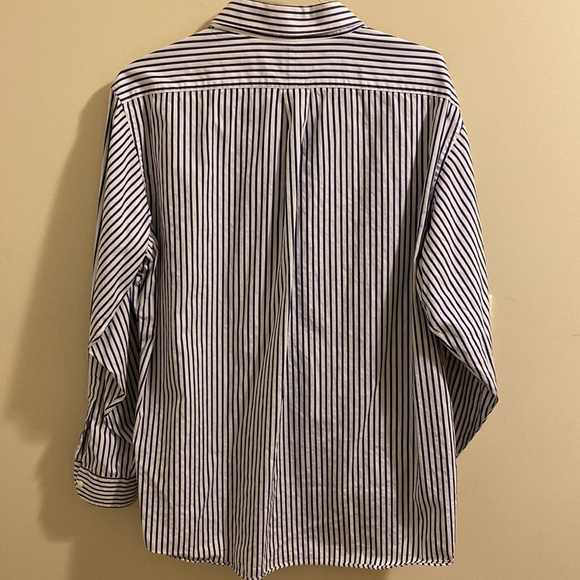 Men’s Jos A Bank cotton casual button down striped shirt 16 1/2, 36” sleeve - Picture 5 of 6